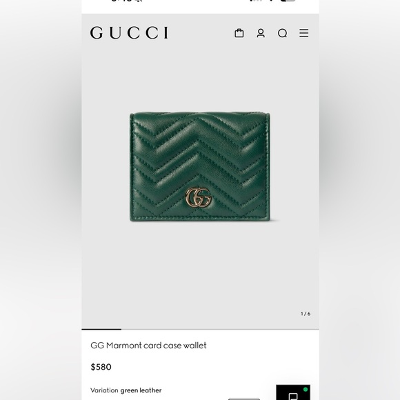 Gucci Dark Green Quilted Leather Wallet - Picture 12 of 12
